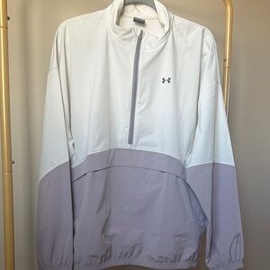 Under Armour White and Light Lavender Half-Zip Pullover
